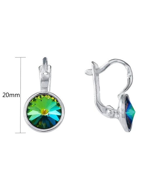 Sterling silver earrings with crystals