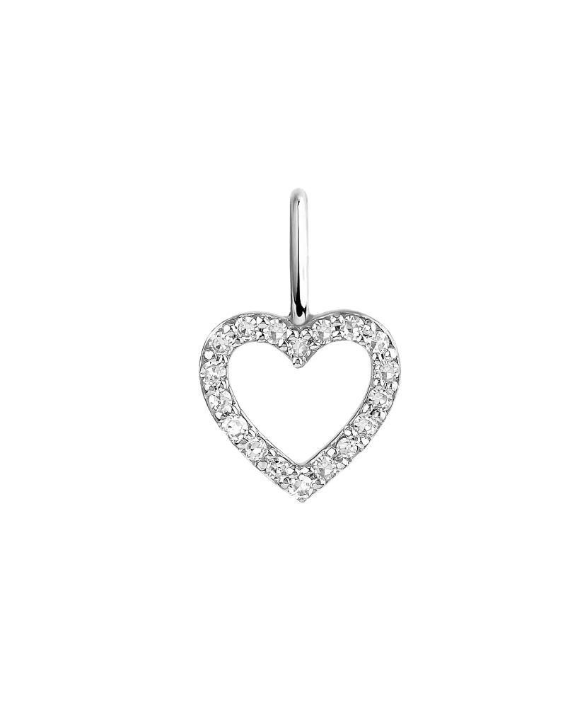 White gold pendant with diamonds "Heart"