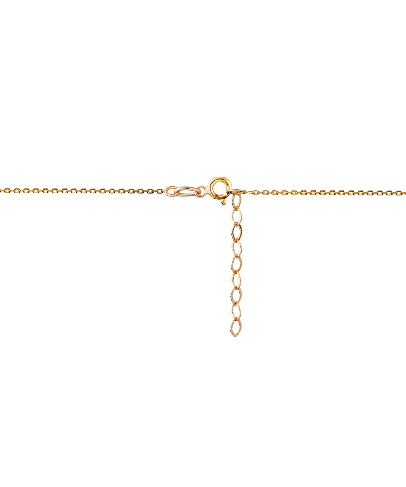 Gold chain with zirconium pendant