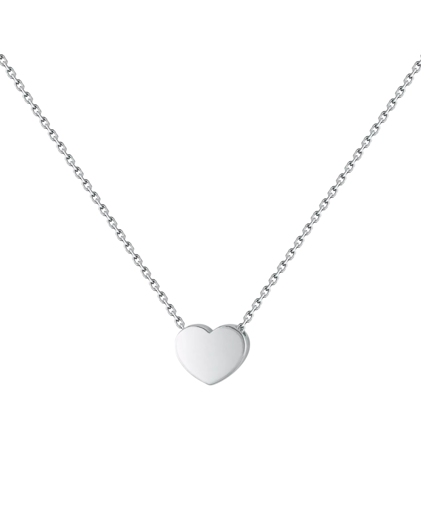 White Gold chain with zirconium pendant "Heart"