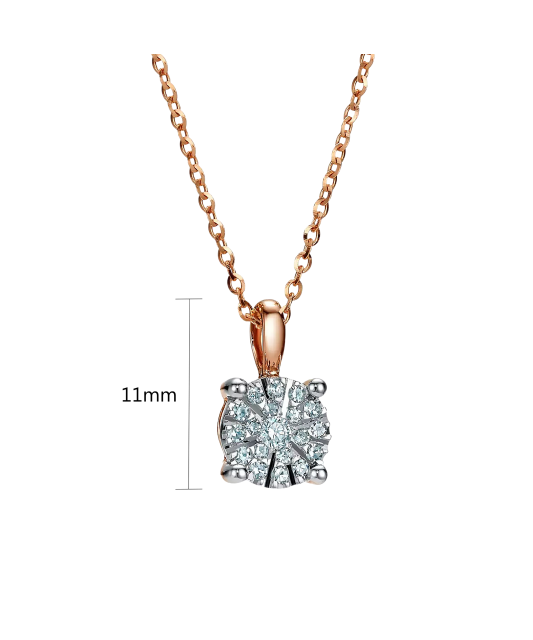 Gold pendant with diamonds