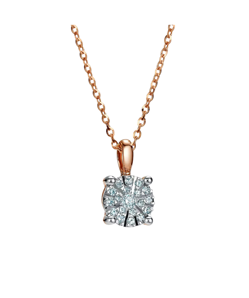 Gold pendant with diamonds