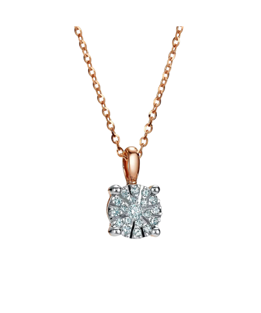 Gold pendant with diamonds