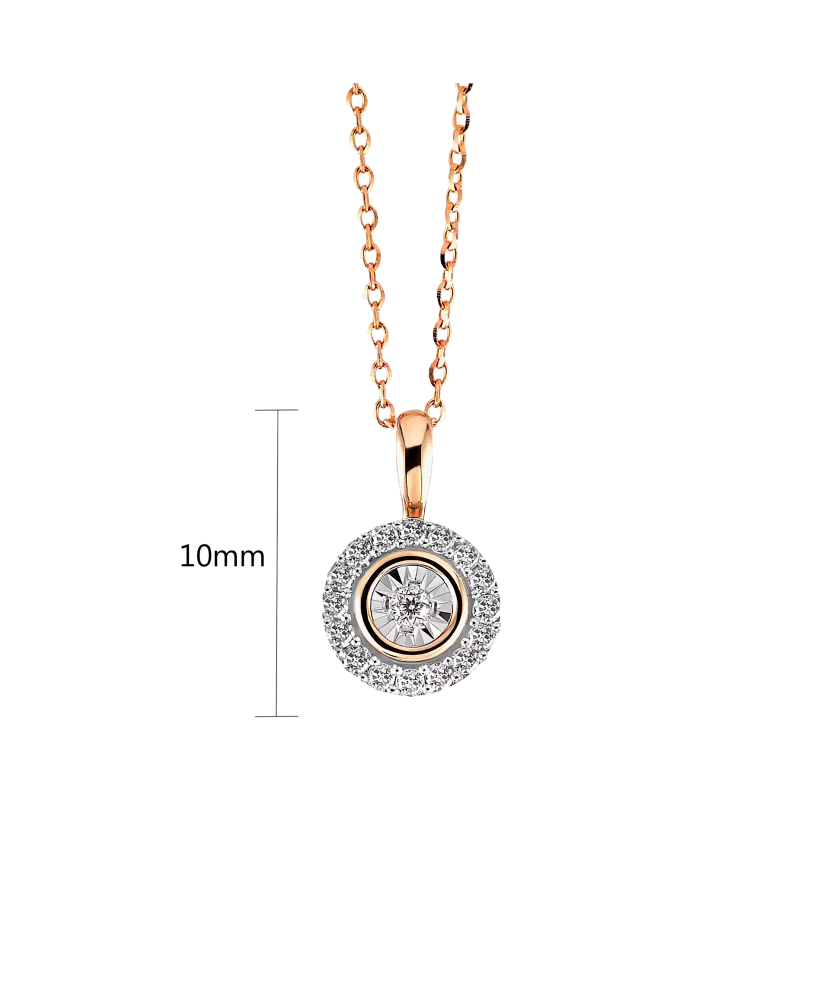 Gold pendant with diamonds