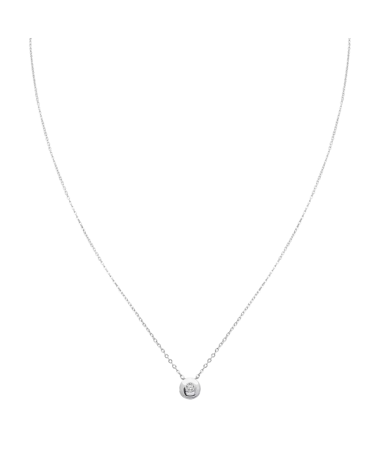 White Gold chain with diamond pendant