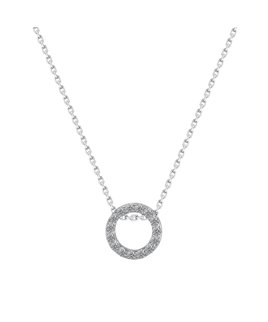 Gold chain with diamond pendant