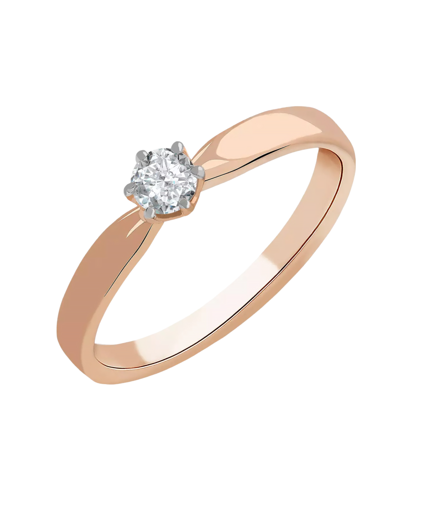 Gold ring with diamond