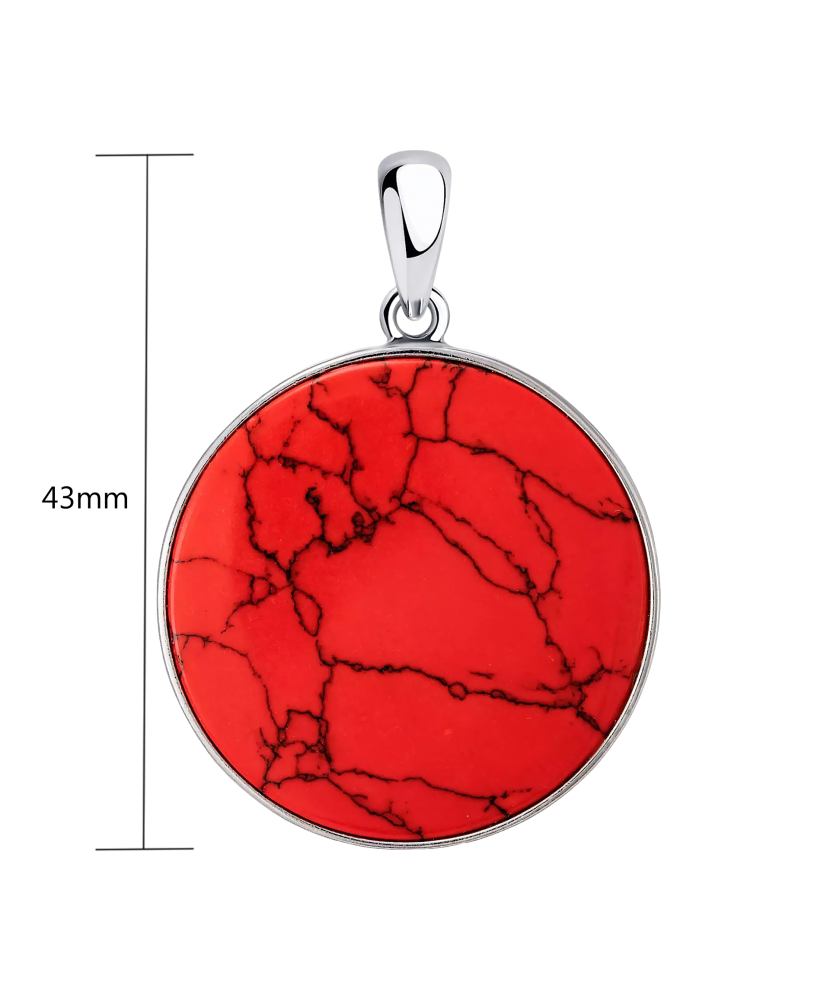 Sterling silver pendant with coral