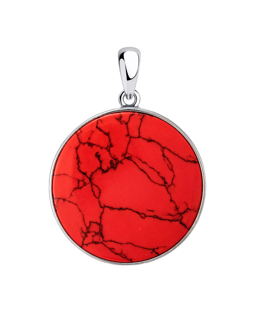Sterling silver pendant with coral
