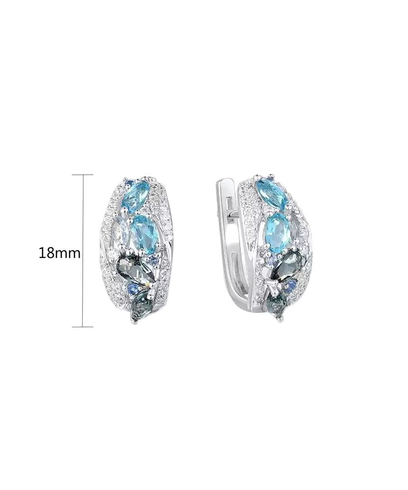 Sterling silver earrings with zircons Sterling silver earrings with zircons