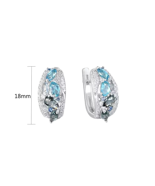 Sterling silver earrings with zircons