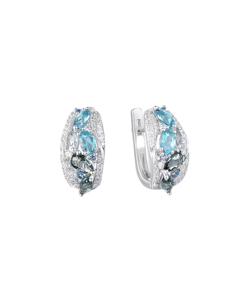 Sterling silver earrings with zircons Sterling silver earrings with zircons