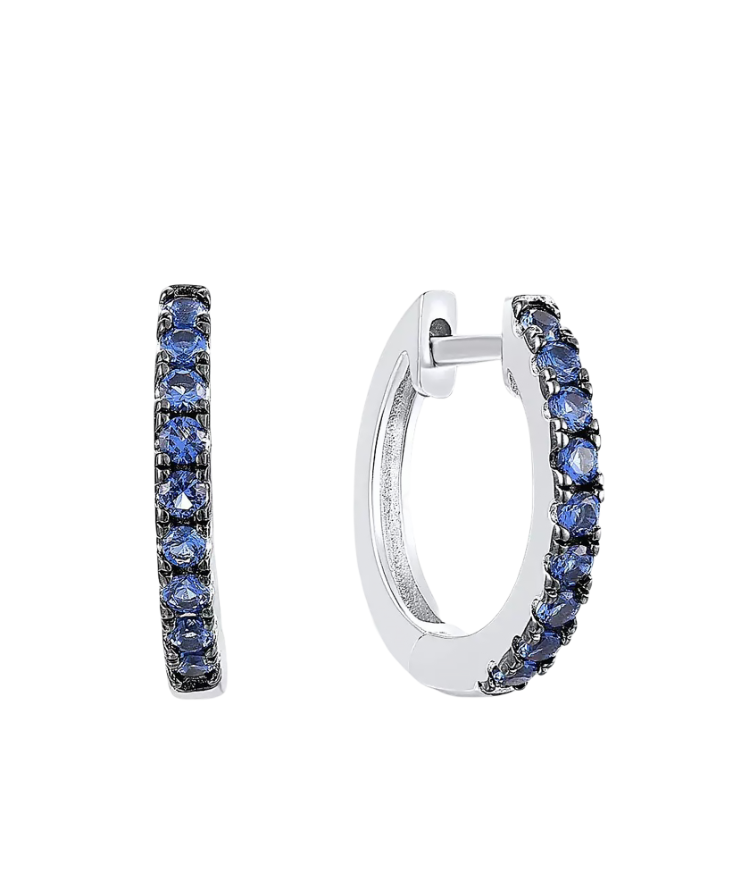 Sterling silver earrings with zircons