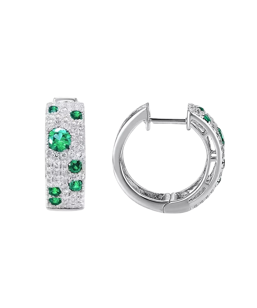 Sterling Silver earrings with zircons and spinels