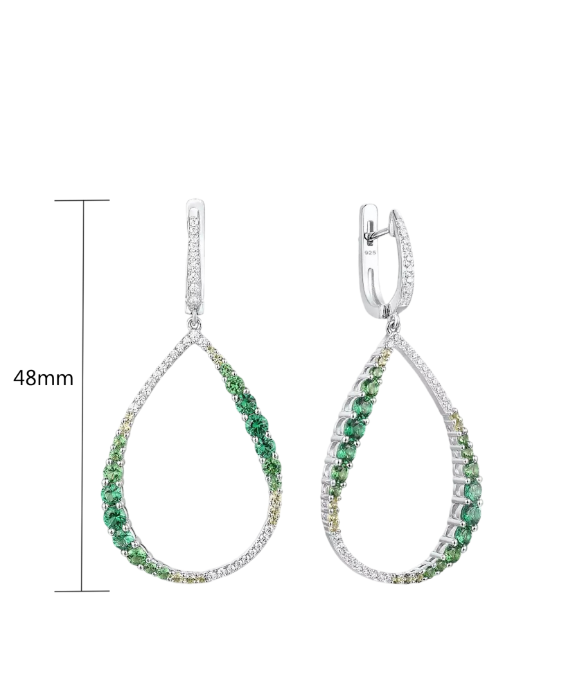 Sterling Silver earrings with zircons and spinels Sterling Silver earrings with zircons and spinels