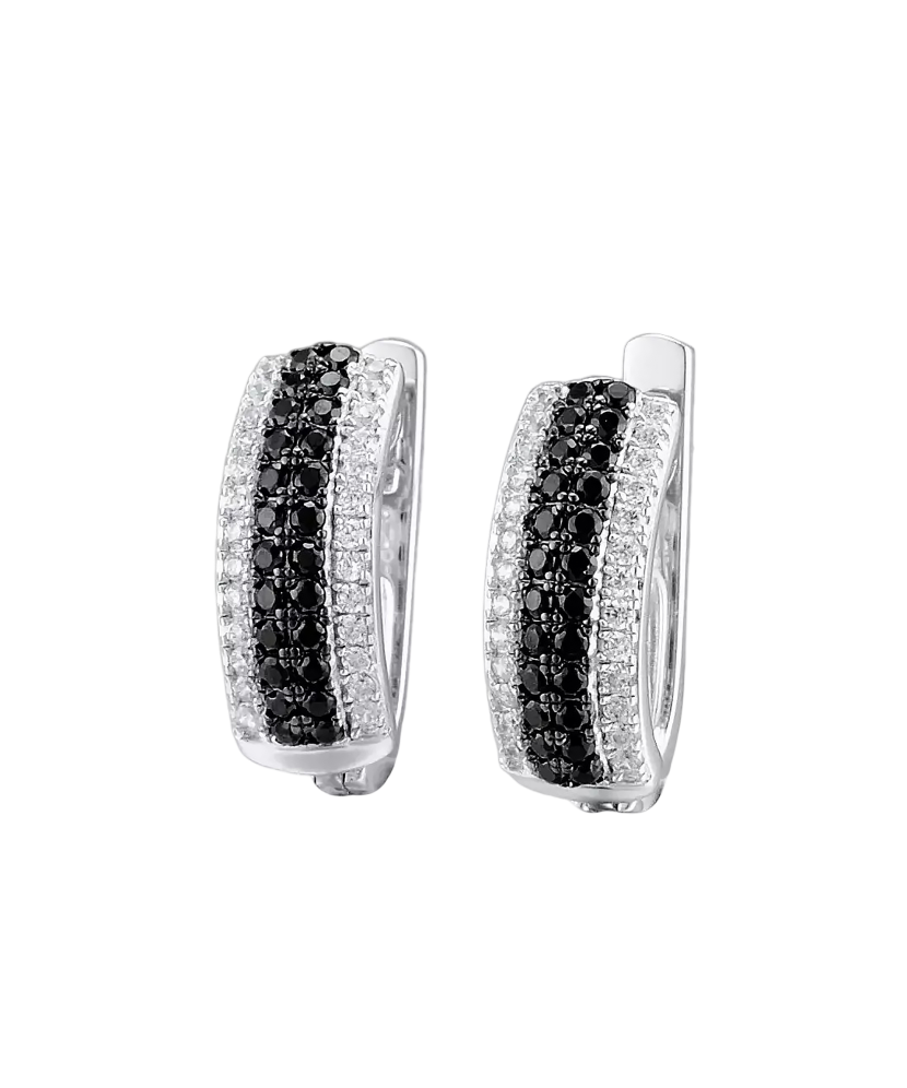 Sterling Silver earrings with zircons and spinels Sterling Silver earrings with zircons and spinels