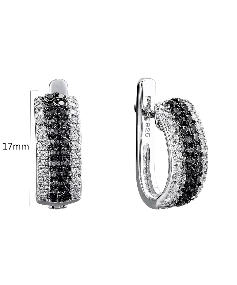 Sterling Silver earrings with zircons and spinels Sterling Silver earrings with zircons and spinels