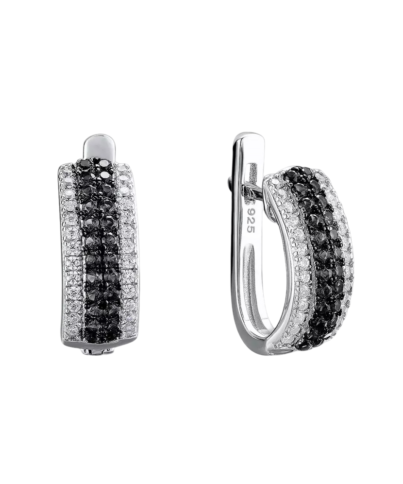 Sterling Silver earrings with zircons and spinels Sterling Silver earrings with zircons and spinels