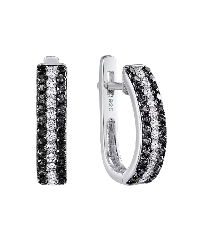 Sterling Silver earrings with zircons and spinels