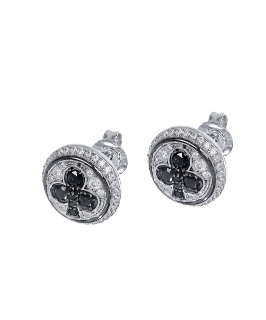 Sterling Silver earrings with zircons and spinels