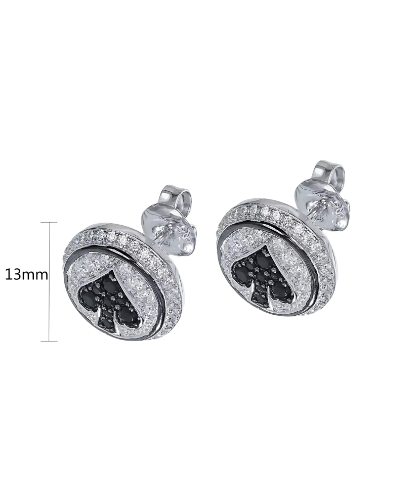 Sterling Silver earrings with zircons and spinels