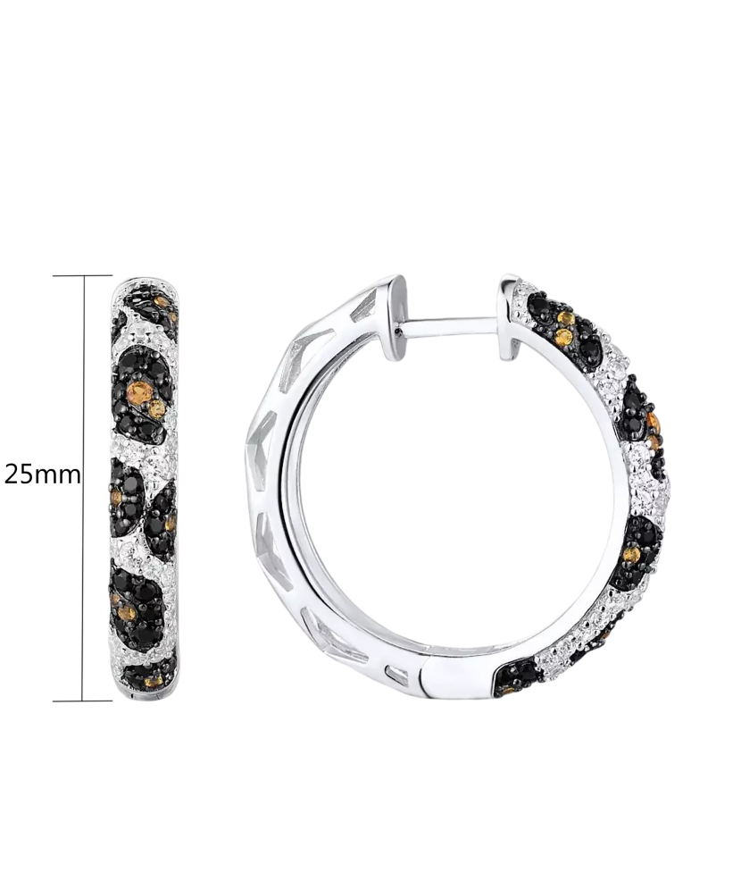 Sterling Silver earrings with zircons and spinels