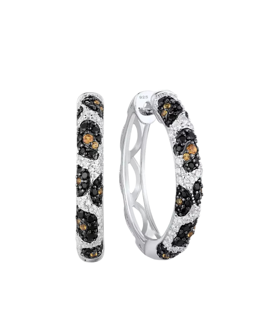 Sterling Silver earrings with zircons and spinels