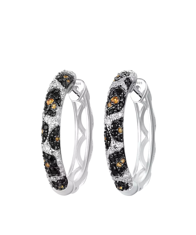 Sterling Silver earrings with zircons and spinels