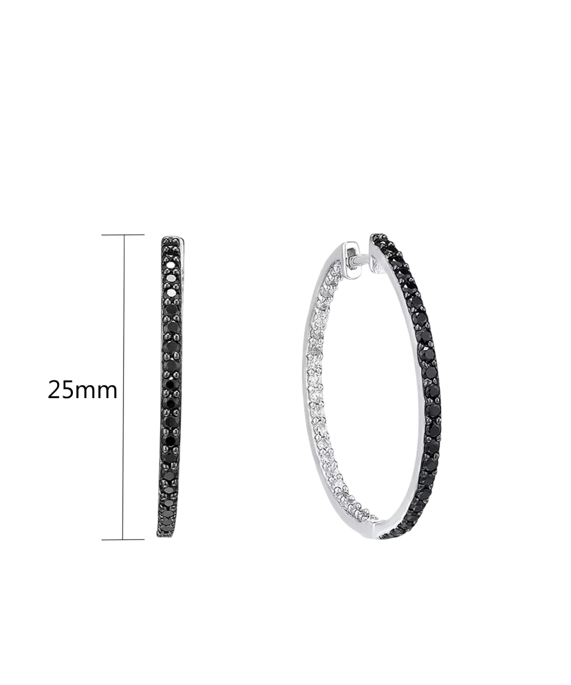 Sterling Silver earrings with zircons and spinels Sterling Silver earrings with zircons and spinels