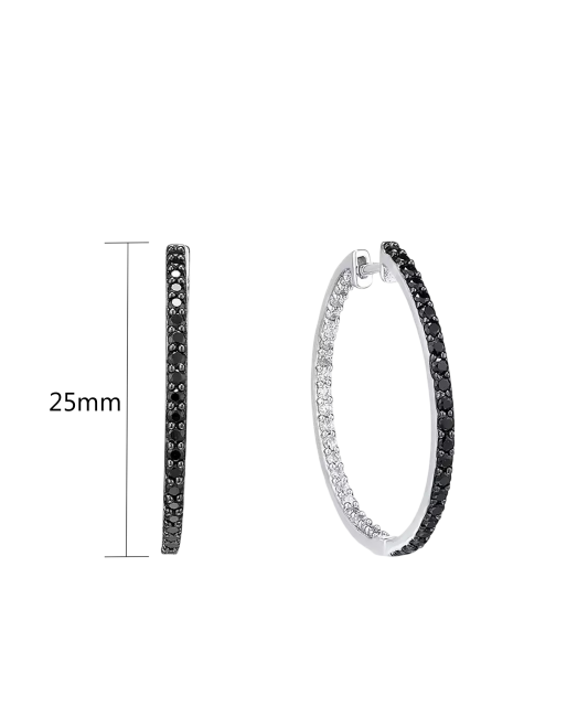 Sterling Silver earrings with zircons and spinels