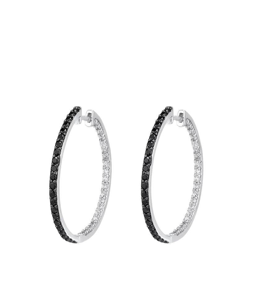 Sterling Silver earrings with zircons and spinels Sterling Silver earrings with zircons and spinels