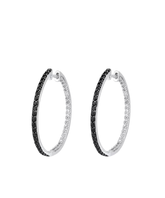 Sterling Silver earrings with zircons and spinels