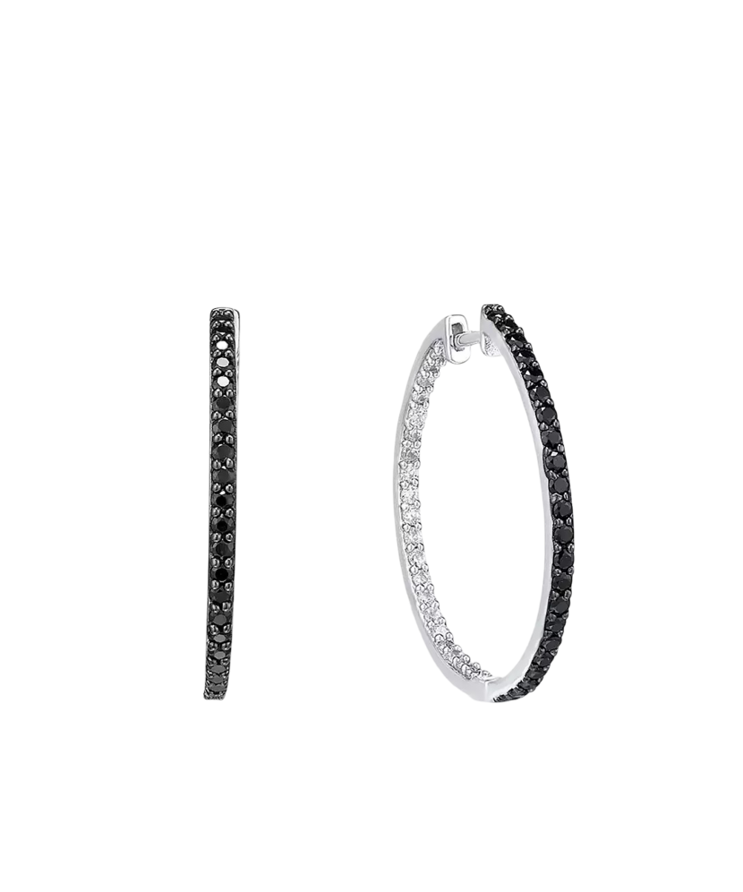 Sterling Silver earrings with zircons and spinels Sterling Silver earrings with zircons and spinels