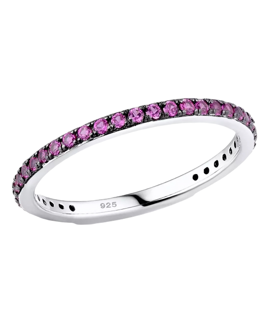 Sterling Silver ring with nano ruby