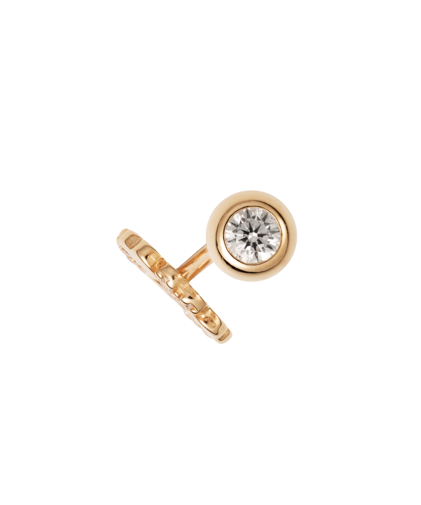 Gold Belly Button Ring with zircons