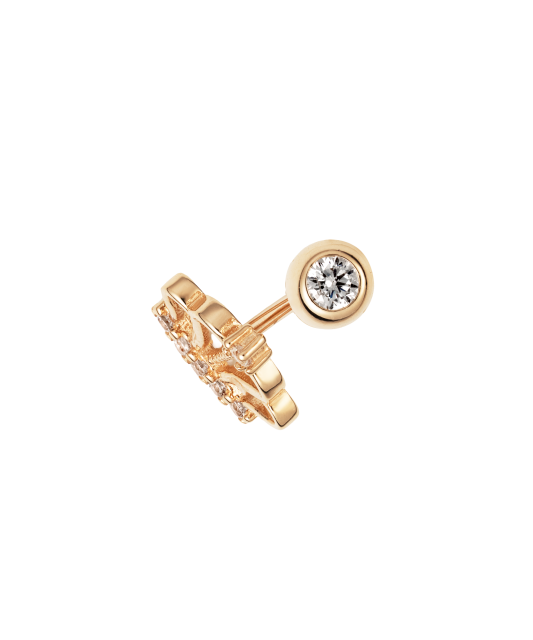 Gold Belly Button Ring with zircons