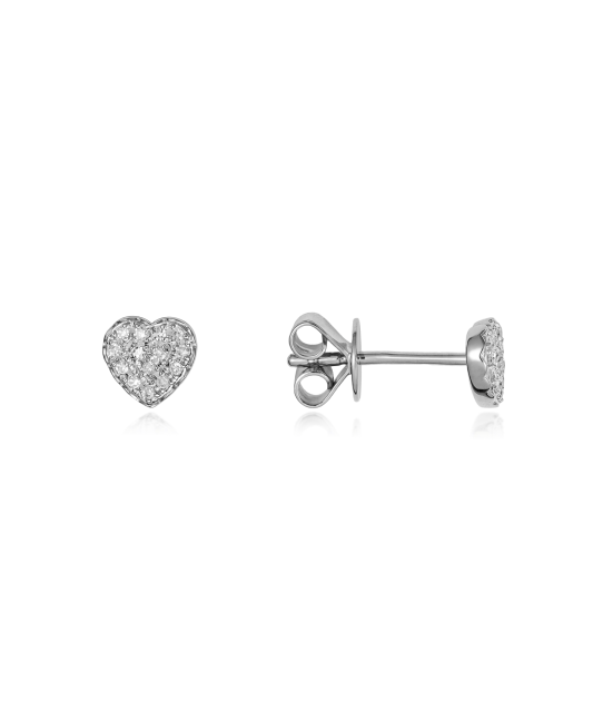 White gold earrings with diamonds