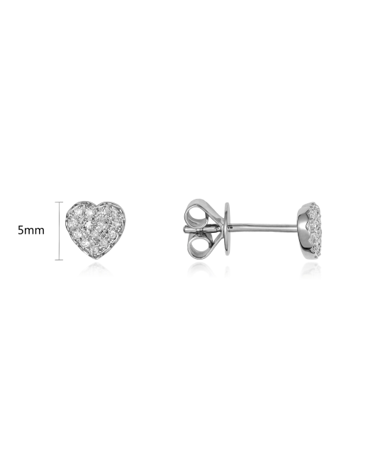 White gold earrings with diamonds