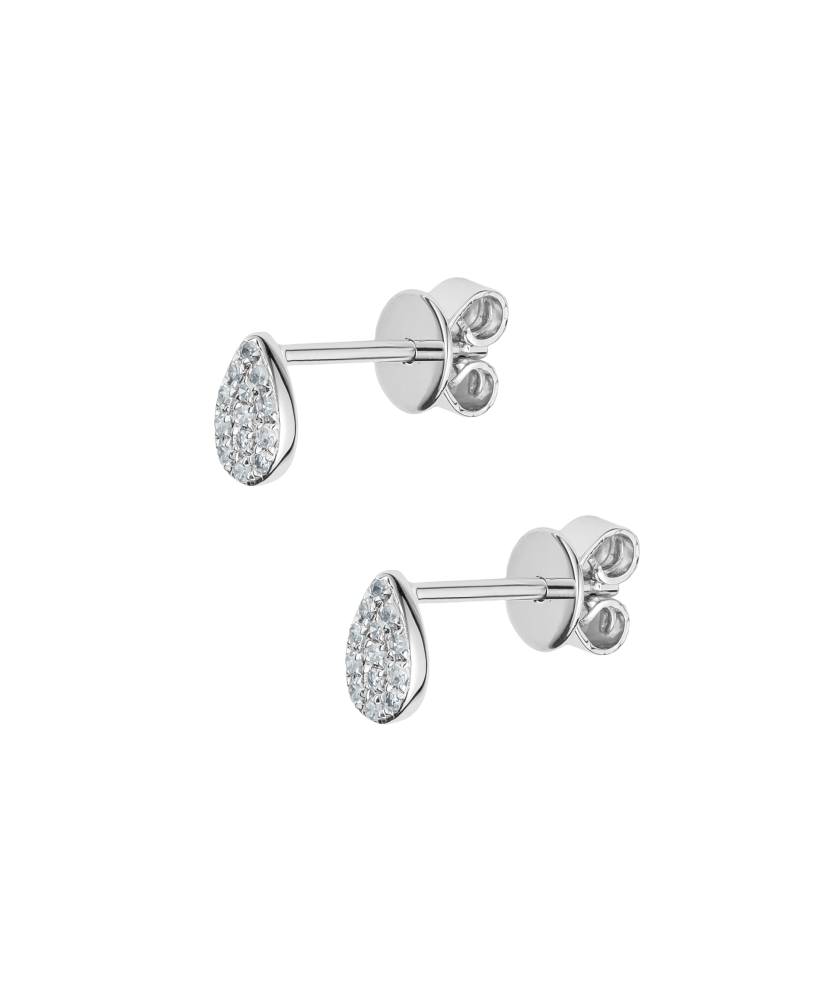 White gold earrings with diamonds