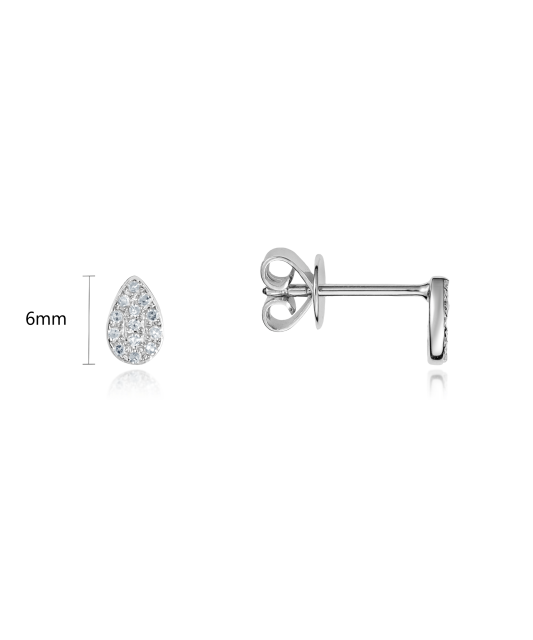 White gold earrings with diamonds