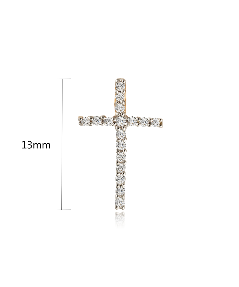 Gold pendant with diamonds "Cross" Gold pendant with diamonds "Cross"