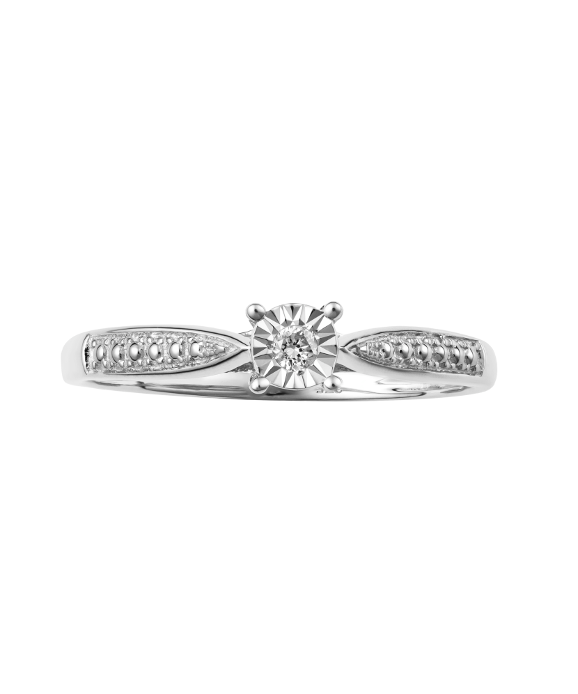 White gold ring with diamonds