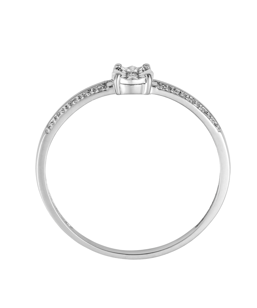 White gold ring with diamonds