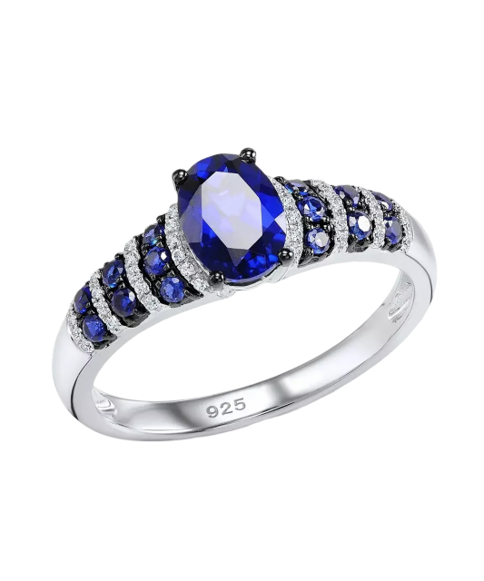 Sterling silver ring with zirconium