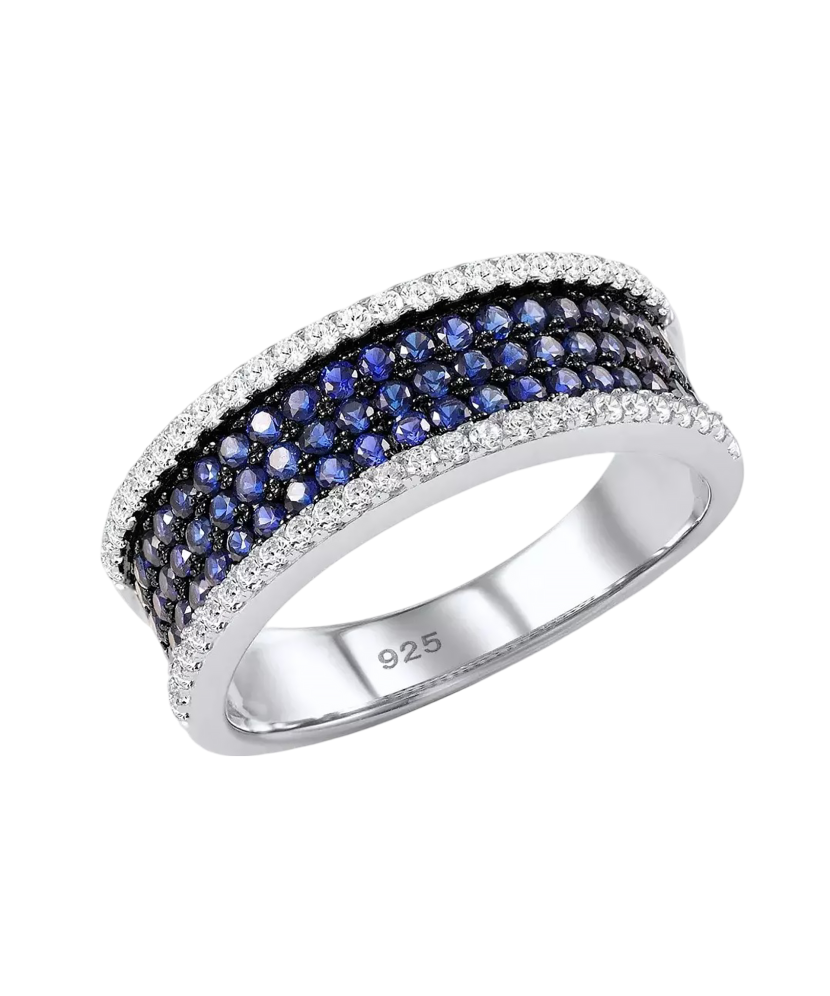 Sterling silver ring with zirconium