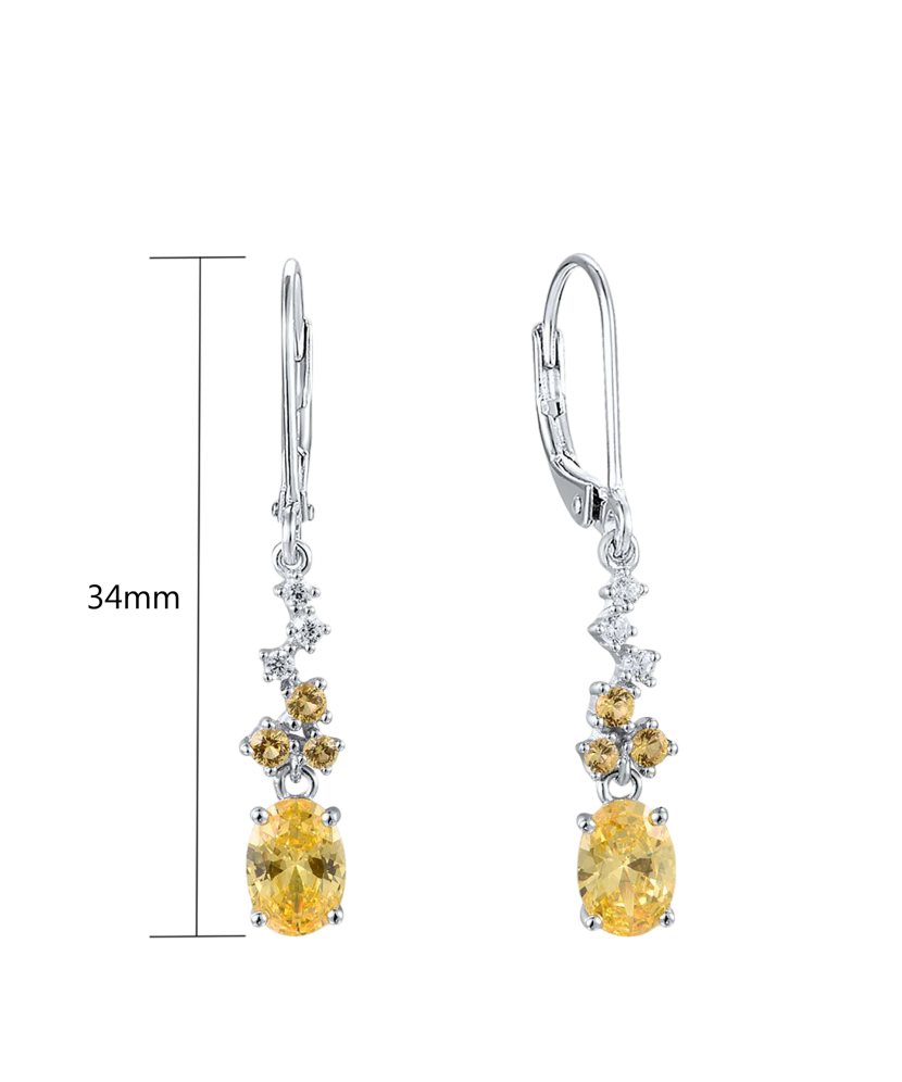 Серьги из серебра с цирконами