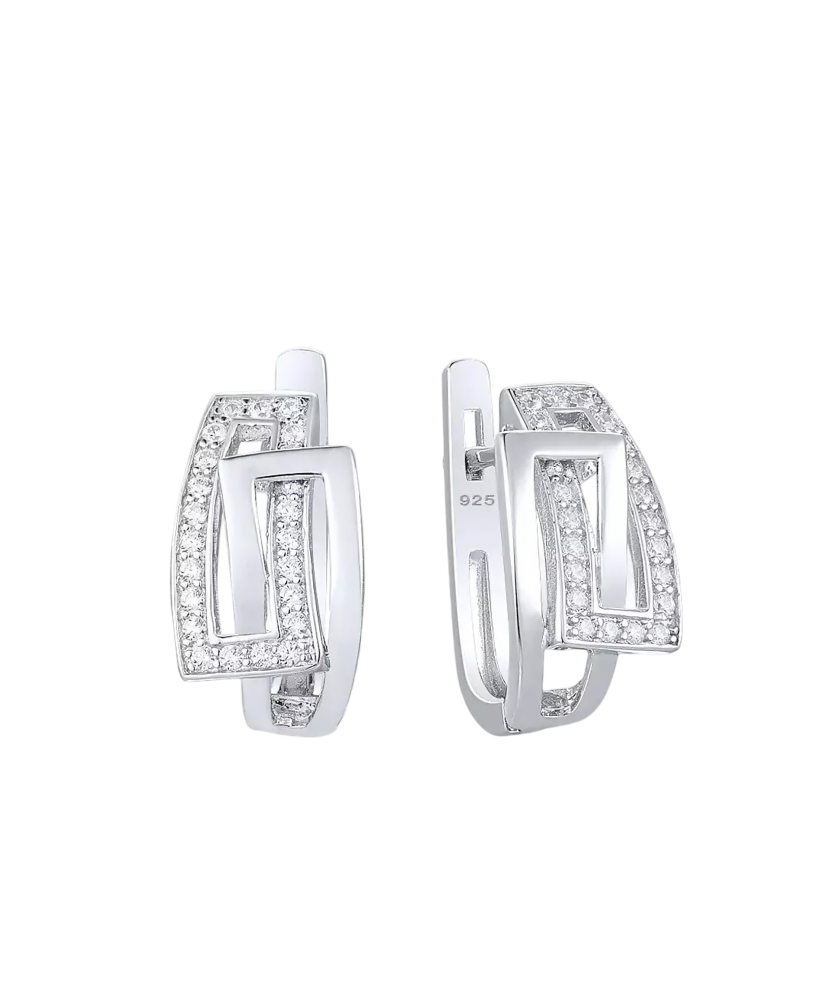 Sterling silver earrings with zircons Sterling silver earrings with zircons