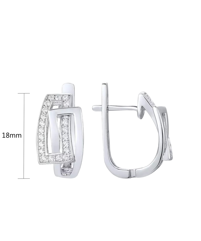 Sterling silver earrings with zircons Sterling silver earrings with zircons