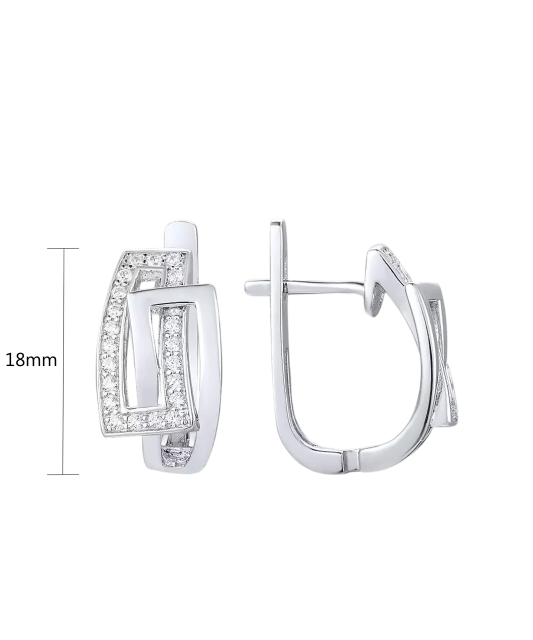 Серьги из серебра с цирконами