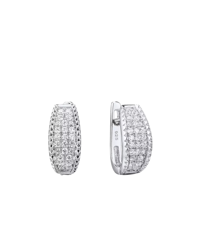 Серьги из серебра с цирконами Серьги из серебра с цирконами